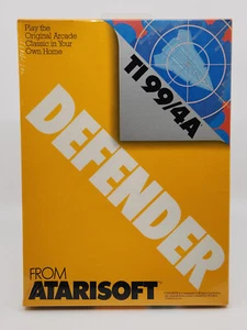 AtariSoft Texas Inst TI-99/4a Boxed Video Game Cartridge - Defender - New Sealed - Picture 1 of 2