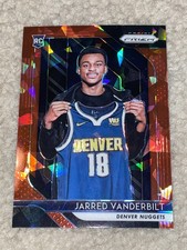 2018-19 Panini Prizm Jarred Vanderbilt Red Cracked Ice RC #42 Los Angeles Lakers