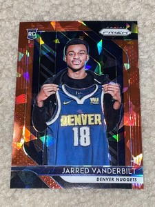 2018-19 Panini Prizm Jarred Vanderbilt Red Cracked Ice RC #42 Los Angeles Lakers