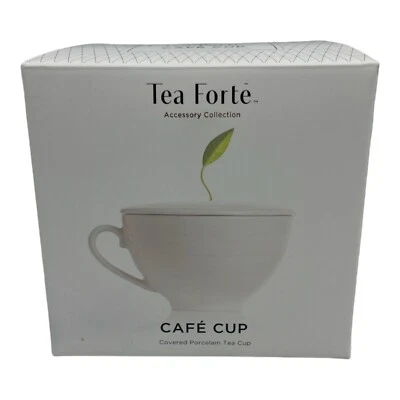 Tea Forte Cafe Cup Porcelain Tea Cup and Lid Custom Cover Keeps Tea Hot Cup Only - Image 1 of 4