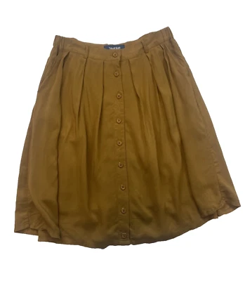 Modcloth Women's Light Brown Skirt Button Detail & Pockets Size M Medium - Image 1 of 4