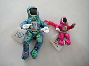 Vintage Intel Bunny Metallic Blue Green & Pink Bunny Keychain with Tags - Picture 1 of 2