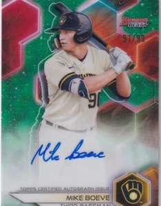 2023 Topps MLB Baseball Bowman's Best No. B23-MBO Mike Boeve Green Auto 91/99 - Bild 1 von 2