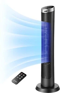 Digital Electric Tower Fan with Remote Control Standing Bladeless Floor Fans - Picture 1 of 8