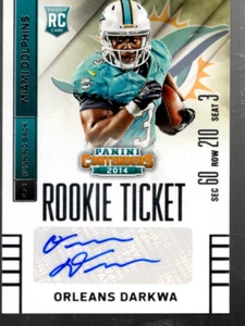 A6806- 2014 Panini Contenders #198A Orleans Darkwa AU RC Auto - NM-MT - Picture 1 of 2