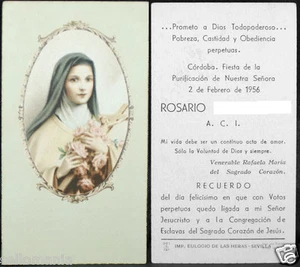 OLD BLESSED ORDINATION REMEMBRANCE HOLY CARD 1956 ANDACHTSBILD SANTINI CC1114 - Imagen 1 de 1