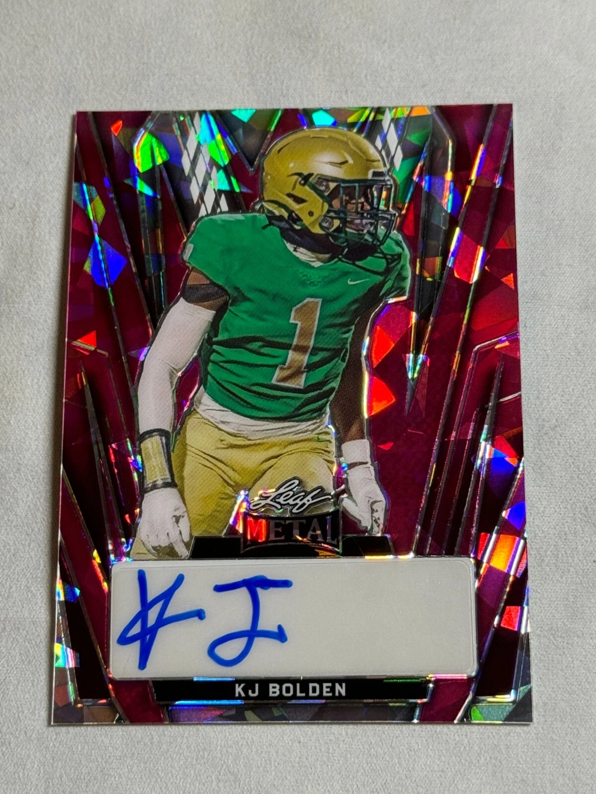 2024 Leaf Metal Pink Crystal KJ Bolden Auto /5 #BA-KJB Georgia