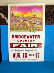 Vintage Bridgewater Country Fair 15.-17. August POSTER schwerer Karton 14 x 22 Zoll - Bild 1 von 6