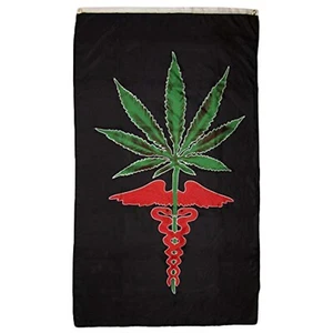 Medical Marijuana Flag Legalize Pot Banner Hippie Party Pennant 3x5 Outdoor New - Picture 1 of 3
