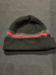 GUCCI WEB STRIPE ITALY MADE BEANIE CAP KIDS HAT M MEDIUM CHILDRENS GG AUTHENTIC - Picture 1 of 16