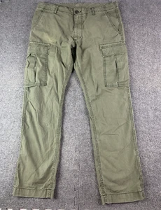 Old Navy Mens 100% Cotton Cargo Pants Size 36x32 Green - Picture 1 of 11