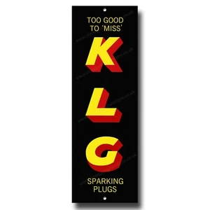 KLG SPARK PLUGS METAL SIGN - MADE IN ENGLAND - Picture 1 of 1