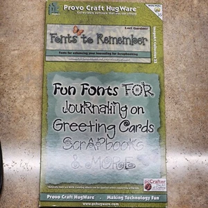 HUGWARE FONTS TO REMEMBER 25 Fonts Parry Gardner SCRAPBOOK CARDS CRAFTS CD 35 - Photo 1/6