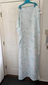 Tommy Hilfiger SHOWER CURTAIN Paisley Turquoise Blue Cotton - Picture 1 of 4
