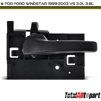 Manija de puerta interior negra textura para Ford Windstar 1999-2003 lado del conductor trasero Foto 1 de 4