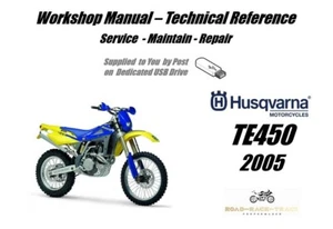 Husqvarna TE450 TE 450 Manual de taller de reparación de servicio USB 2005 - Imagen 1 de 11