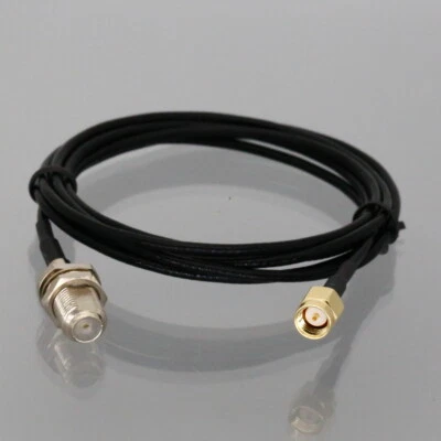 F Female Coax RG6  to SMA Male RF 0.5~15FT Cable For Ham Radio AV TV GPS Antenna - Image 1 of 4