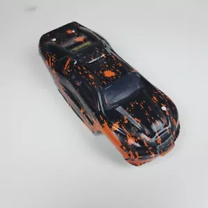 Traxxas E Revo Mini Body 1/16 Stadium Truck RC Black Orange Shell Reinforced VXL - Picture 1 of 10