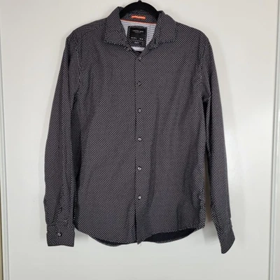 Cactus Man Ricky Singh Slim Fit XL Black White Dot Button Down Long‎ Sleeve - Image 1 of 4