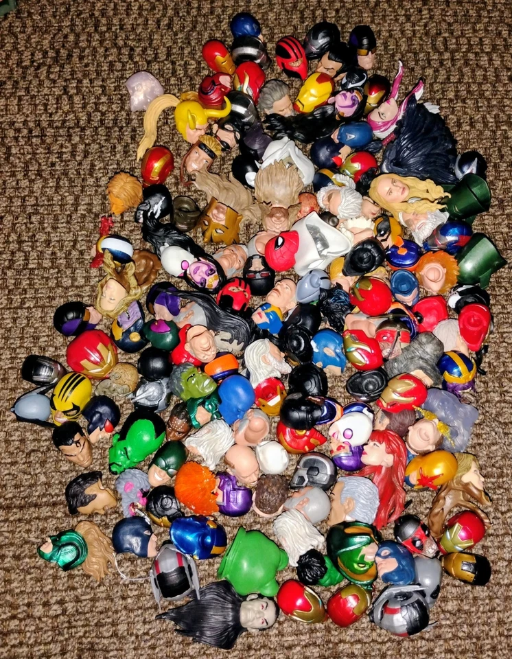 Lote Aleatório De 5 Cabeças Marvel Legends [FORRAGEM PERSONALIZADA PARA BONECOS DE 6"] Hasbro  - Imagem 1 de 1