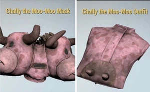 Rarer Fallout 76 FO76 XBOX Chally The Moo Mo Mask & Outfit FAST DELIVERY - Picture 1 of 4