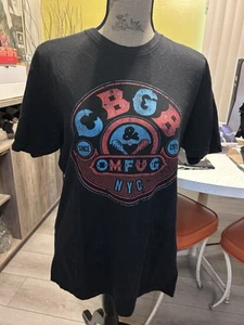 CBGB & OMFUG NYC EST. 1973 2 Color Print Black Mens T-shirt L Vintage - Picture 1 of 3