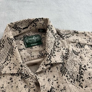 Gitman Bros. Vintage Shirt Mens Medium Snake Skin All Over Print Made In USA - Picture 1 of 8