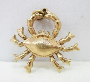 Vintage Gold Toned 1" Crab Pendant - Picture 1 of 3