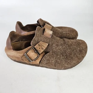 Zapato zueco Birkenstock London de cuero engrasado con correa de lana para mujer talla: 37/6 - Imagen 1 de 5