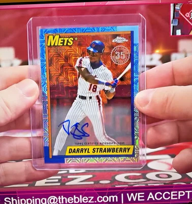 (#25/25) DARRYL STRAWBERRY AUTO ORANGE SILVER PACK - 2025 Topps Update **READ** - Image 1 of 3