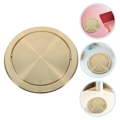  Runder Küchen-Mülleimerdeckel, Arbeitsplatte, eingebettete Mülleimerabdeckung, - Bild 1 von 4