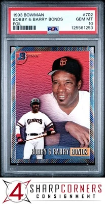 Bowman Foil #702 1993 Bobby Bonds-Barry Bonds PSA 10 Foto 1 de 3