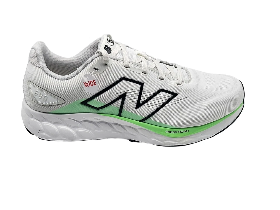 Zapatos New Balance Fresh Foam 680 v8 para hombre talla 11 anchos blancos grises verdes para correr Foto 1 de 4