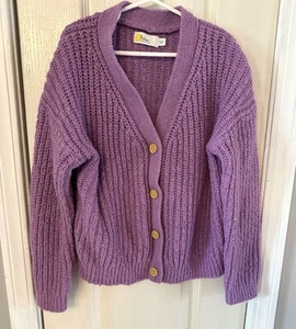 Boden Kids Cardigan Sweater. Sz 9-10 Yrs 140 Cm Chunky Lavender Purple - Picture 1 of 7