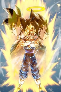Dragon Ball Poster Goku and Vegeta Behind Vegetto Poster print 14"x20" - Picture 1 of 11