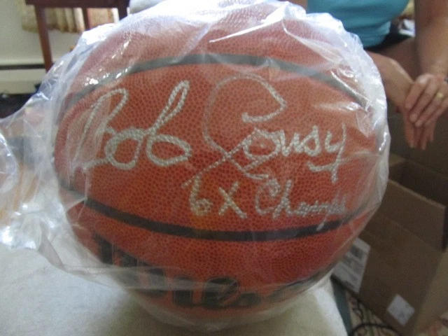 Bob Cousy Signed "HOF 71" Inscribed NBA Basketball COA Boston Celtics - Image 1 of 2