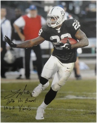 Latavius Murray Hand Signed Autograph 16x20 Photo Oakland Raiders Pro Bowl Yards - Image 1 of 2