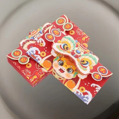 Sobres rojos chinos de lujo - Sobres tradicionales de dinero de la suerte de 6 piezas Foto 1 de 4