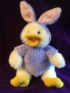 Easter RABBIT Baby BUNNY  Plush Duck DRESSED AS STUFFED ANIMAL COLLECTIBLE - Picture 1 of 11