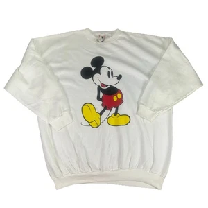 Vintage Disney Designs Mickey Mouse Rundhalsausschnitt Herren 4XL weiß neu mit Etikett Sweatshirt Pullover - Bild 1 von 19