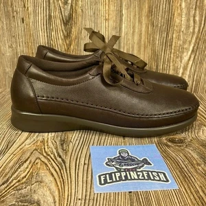 SAS TriPad Comfort Women’s Laced Up Leather Comfort Shoes Brown Size 6.5 Narrow - Picture 1 of 8