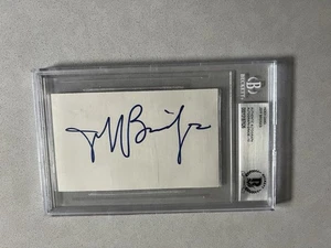 Jeff Bridges signed encapsulated 3x5 index card Beckett BAS COA slabbed Lebowski - Picture 1 of 3