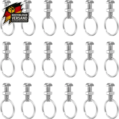 M6 Pflanzenhalterösen Set Hammerkopfschrauben Ringe Muttern Gewächshaus Zubehör - Bild 1 von 4