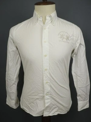 LA MARTINA White Cotton Collared Long Sleeve Slim Fit Button-Down Shirt Size S - Image 1 of 4