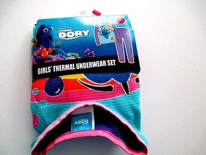 Finding Dory Girl's Thermal Pajama 2 Piece Set Nemo Disney Sz 6 New With Tags* - Picture 1 of 4