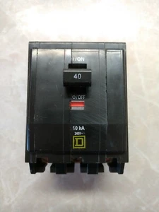 Square D QOB340 Bolt On Circuit Breaker 40-Amp 3-Pole 240VAC - Picture 1 of 5