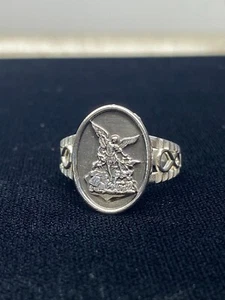 Saint Michael Damen Ringgrößen verfügbar 5-9 Sterlingsilber 925 - Bild 1 von 9