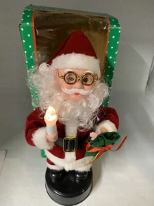 Vintage 12" musikalische Weihnachtsborte Weihnachtsmann Weihnachtsfigur Weihnachtsbeleuchtung - Bild 1 von 9