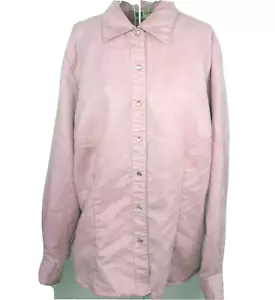 Vintage Faded Glory Womens Size 14 Shirt Long Sleeve Western Snap Top Pink - Picture 1 of 4