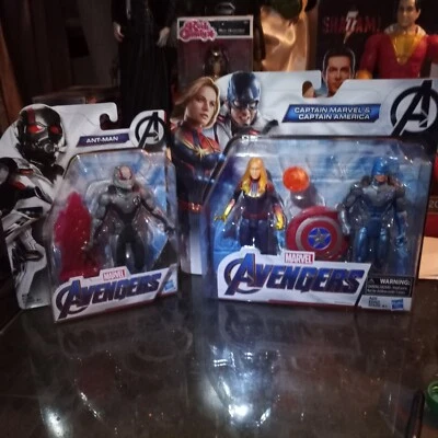 Figuras Marvel Antman y Capitán América/Capitán Marvel RARO Paquete de 2 sin abrir  Foto 1 de 4